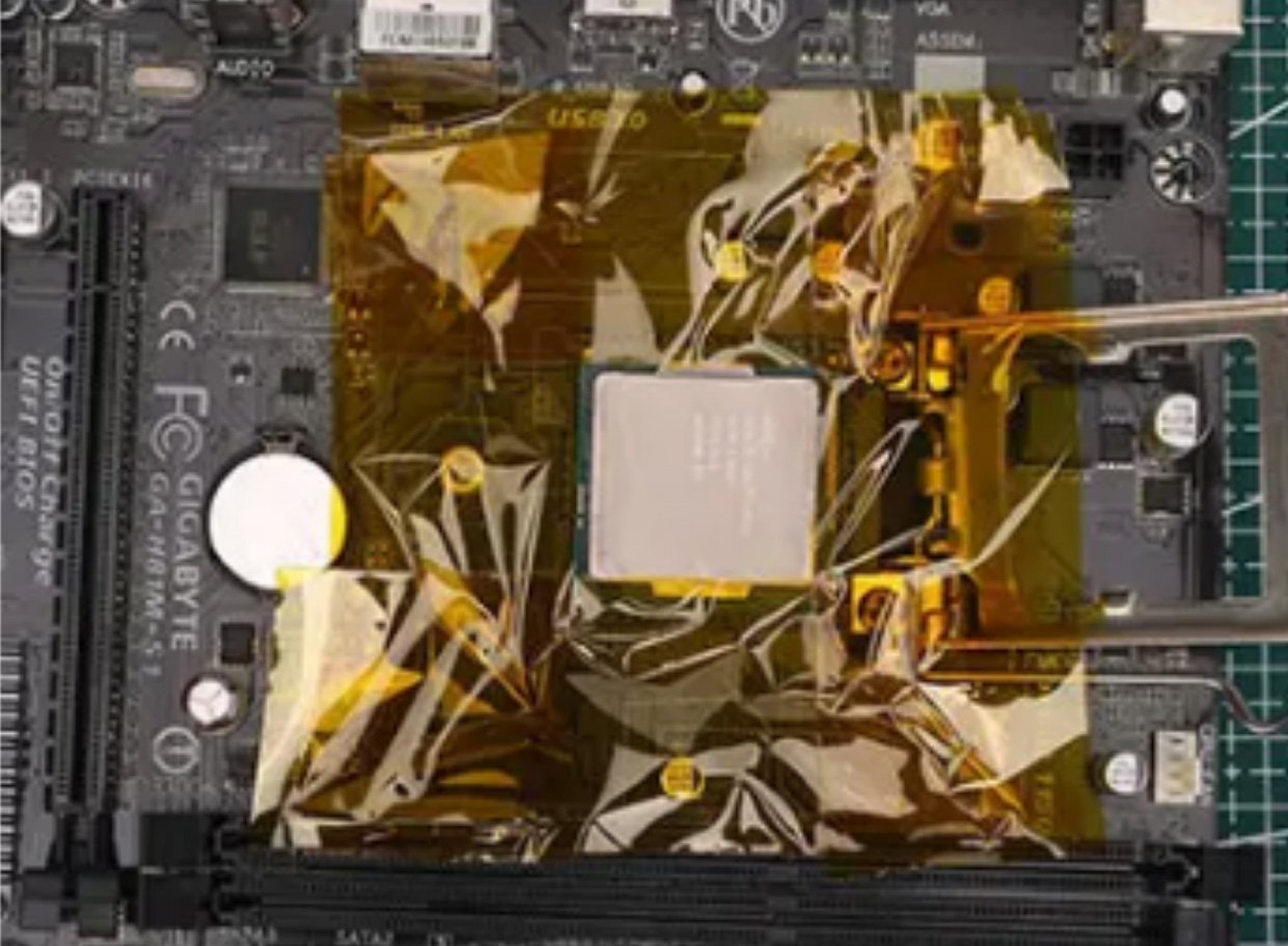 Application of Kapton tape